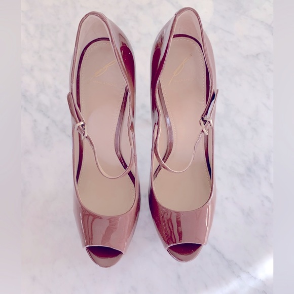 NWOB Brian Atwood mocha patent 6” heels with 2” platform size 9 - Picture 4 of 11